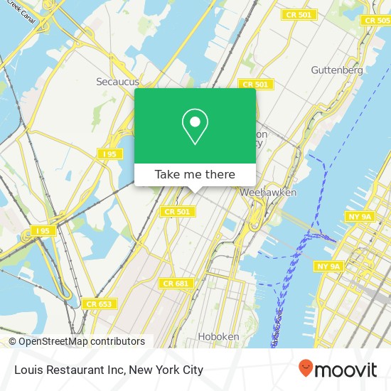 Mapa de Louis Restaurant Inc