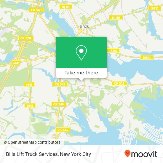 Mapa de Bills Lift Truck Services