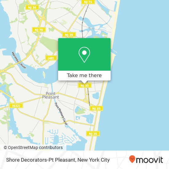 Shore Decorators-Pt Pleasant map