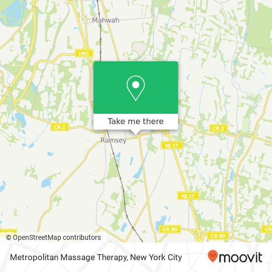 Metropolitan Massage Therapy map