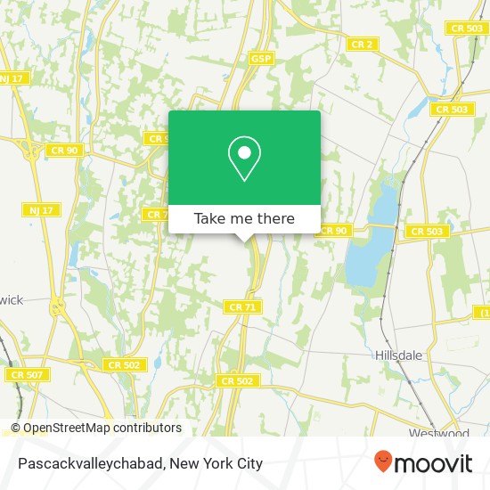 Mapa de Pascackvalleychabad