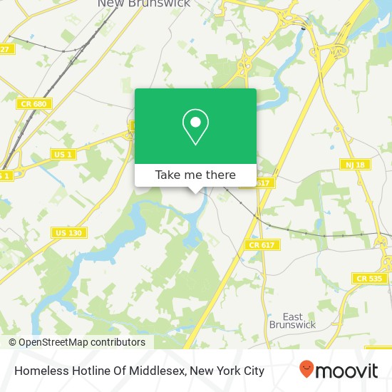 Mapa de Homeless Hotline Of Middlesex