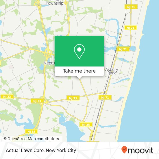 Actual Lawn Care map