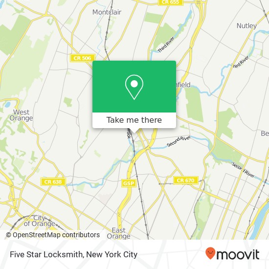 Five Star Locksmith map