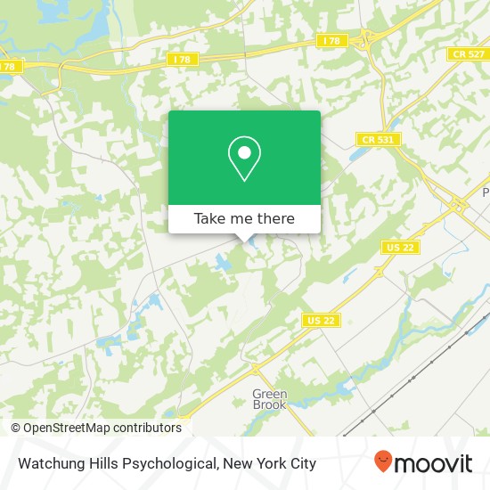 Watchung Hills Psychological map