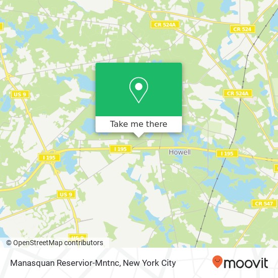 Manasquan Reservior-Mntnc map