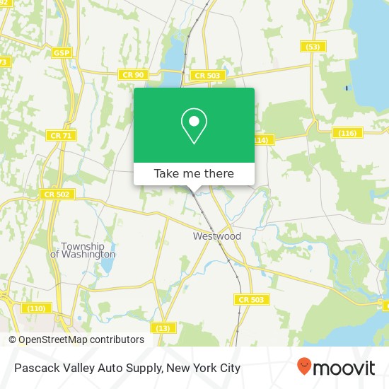 Pascack Valley Auto Supply map