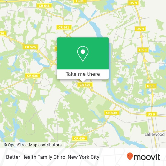 Mapa de Better Health Family Chiro