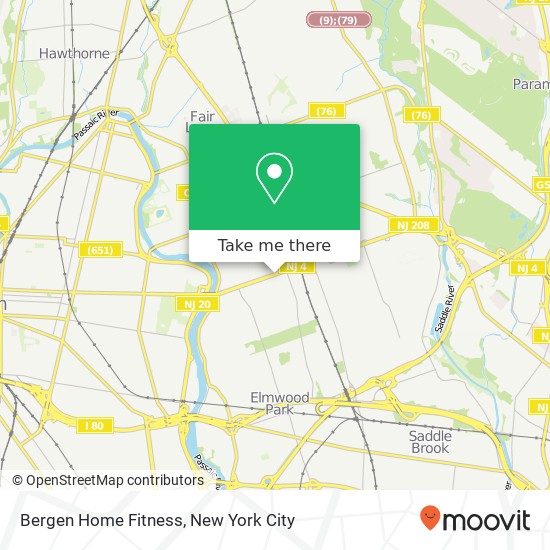 Bergen Home Fitness map