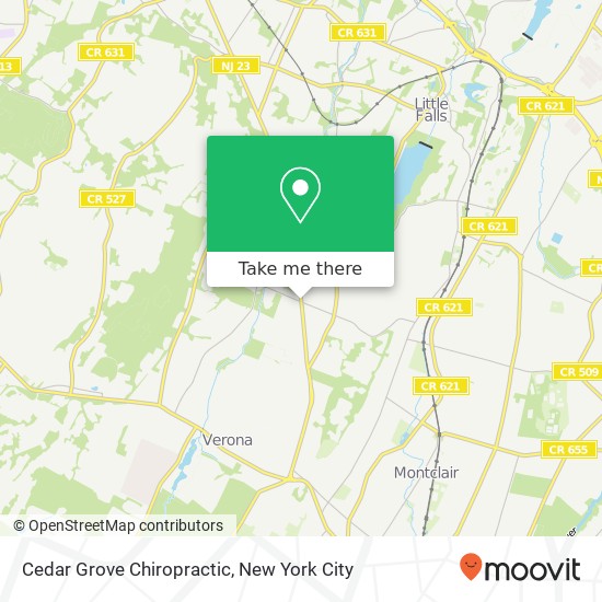 Cedar Grove Chiropractic map
