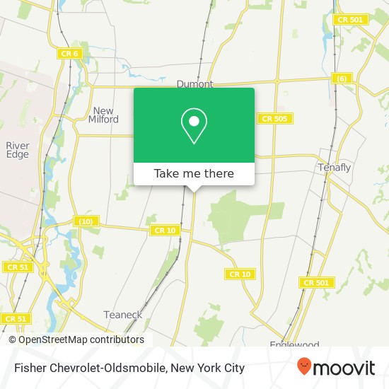 Fisher Chevrolet-Oldsmobile map
