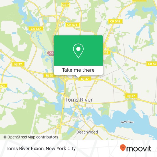 Mapa de Toms River Exxon