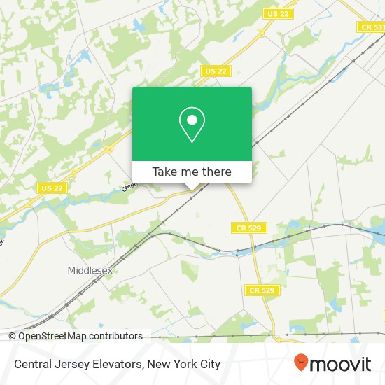 Mapa de Central Jersey Elevators