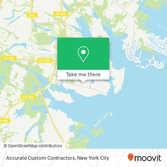 Accurate Custom Contractors map
