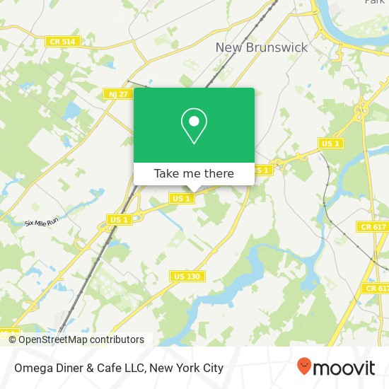 Mapa de Omega Diner & Cafe LLC