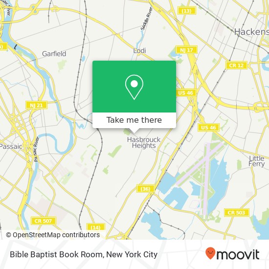 Mapa de Bible Baptist Book Room