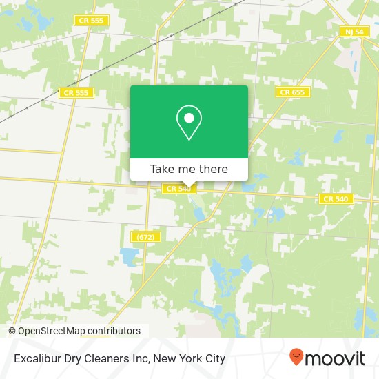 Mapa de Excalibur Dry Cleaners Inc