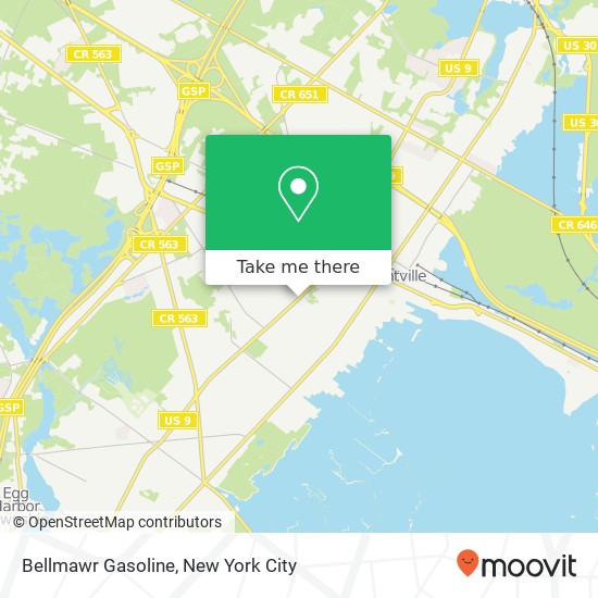 Bellmawr Gasoline map