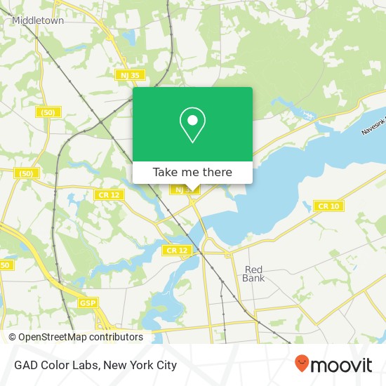 GAD Color Labs map
