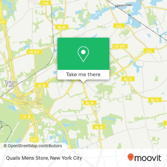 Quails Mens Store map