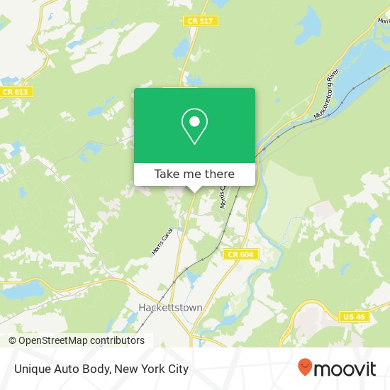 Unique Auto Body map