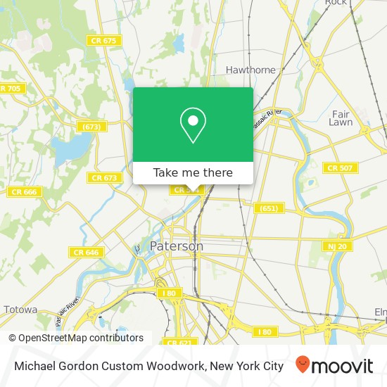 Michael Gordon Custom Woodwork map