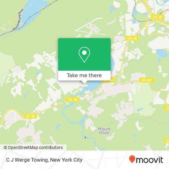 C J Werge Towing map