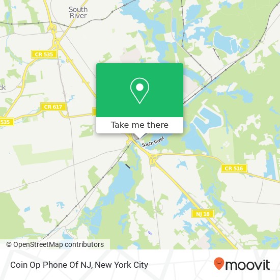 Coin Op Phone Of NJ map