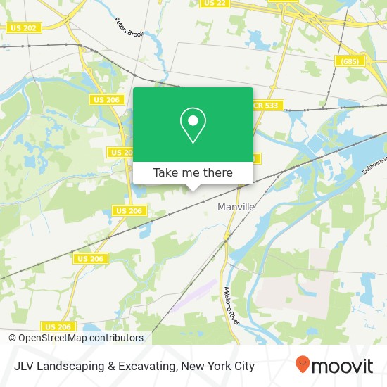 JLV Landscaping & Excavating map