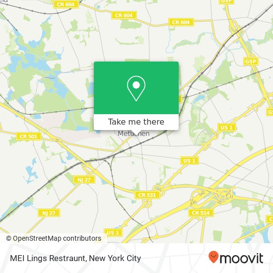 MEI Lings Restraunt map