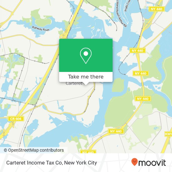 Mapa de Carteret Income Tax Co