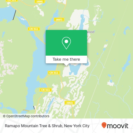 Mapa de Ramapo Mountain Tree & Shrub