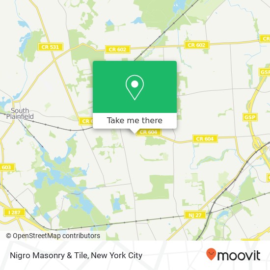 Nigro Masonry & Tile map
