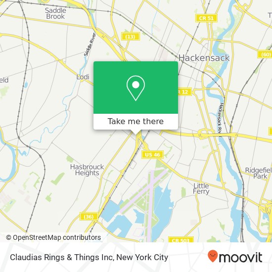 Mapa de Claudias Rings & Things Inc