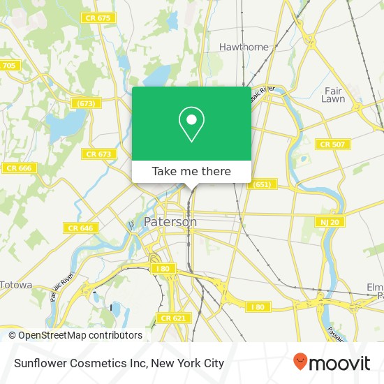 Sunflower Cosmetics Inc map