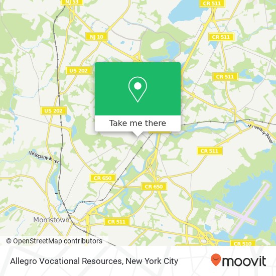 Allegro Vocational Resources map