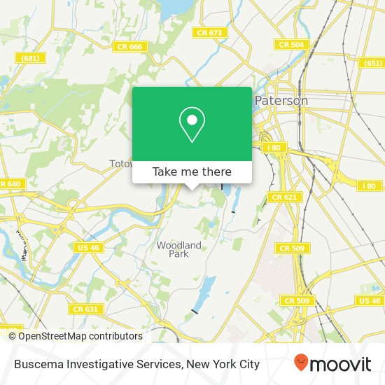 Buscema Investigative Services map
