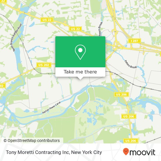 Tony Moretti Contracting Inc map