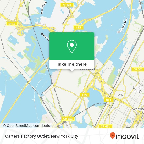 Carters Factory Outlet map