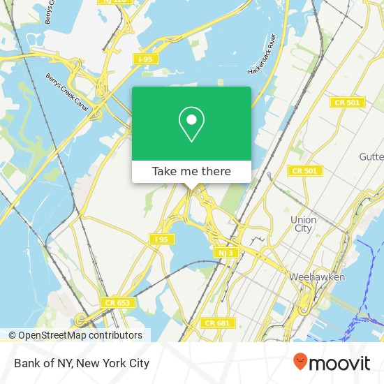 Mapa de Bank of NY