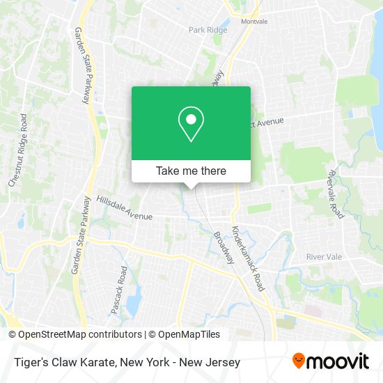 Tiger's Claw Karate map