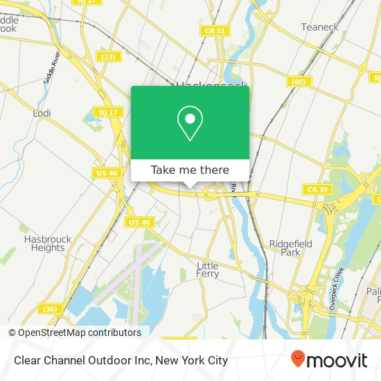 Clear Channel Outdoor Inc map