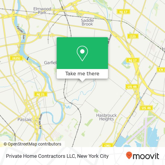 Private Home Contractors LLC map