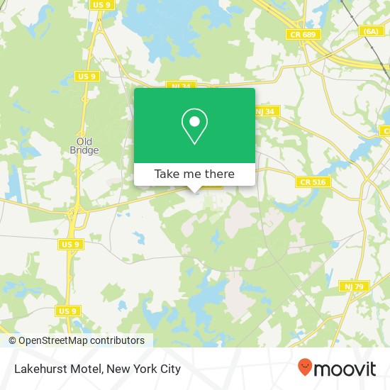 Mapa de Lakehurst Motel