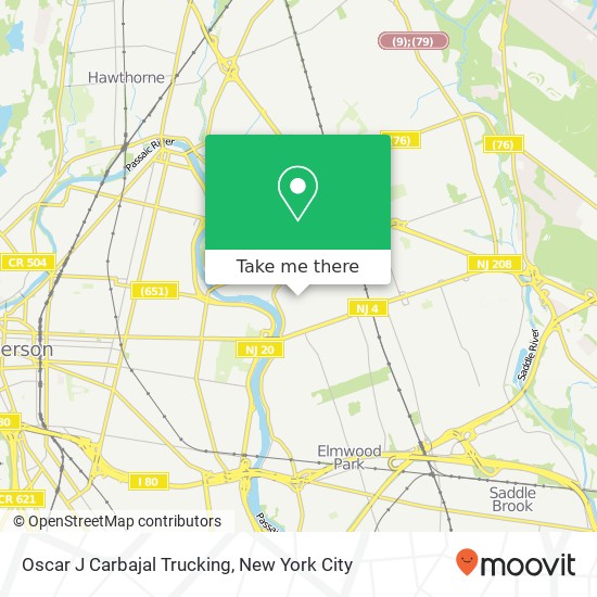 Oscar J Carbajal Trucking map