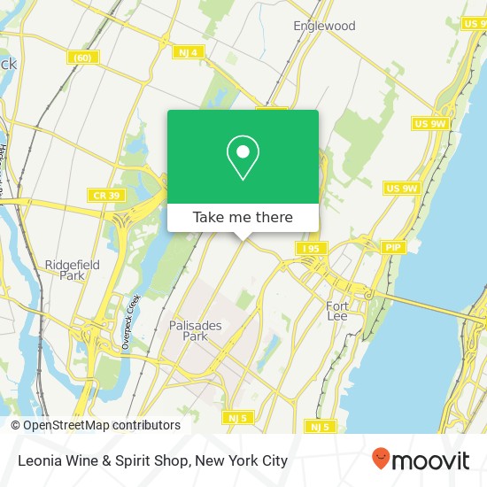 Leonia Wine & Spirit Shop map