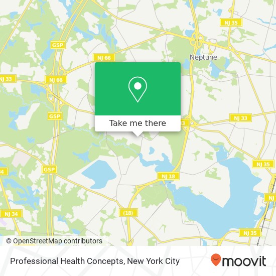 Professional Health Concepts map