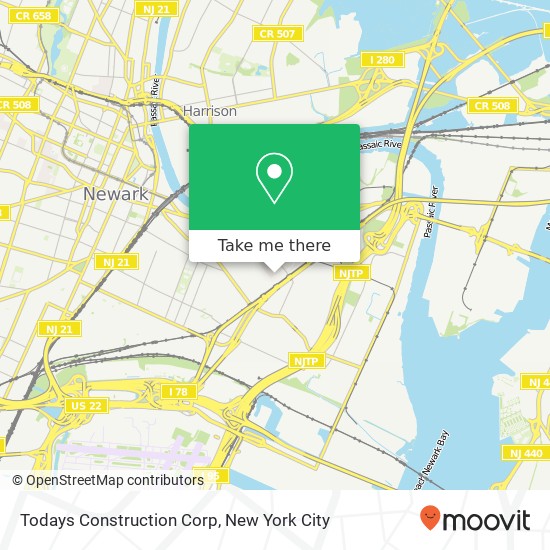 Todays Construction Corp map