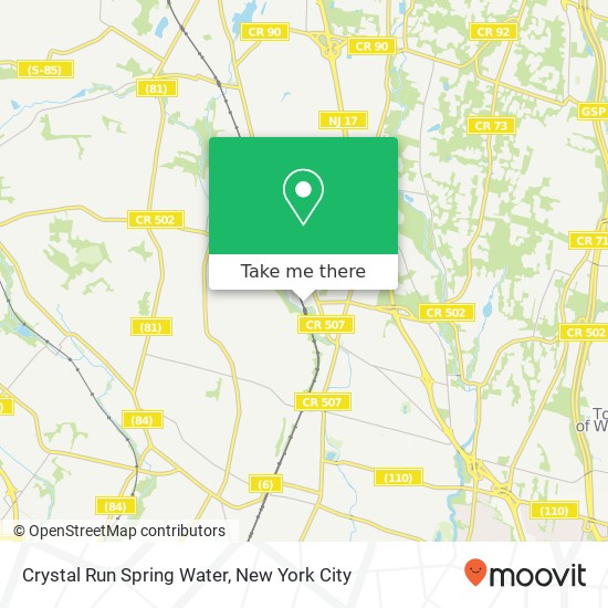 Mapa de Crystal Run Spring Water