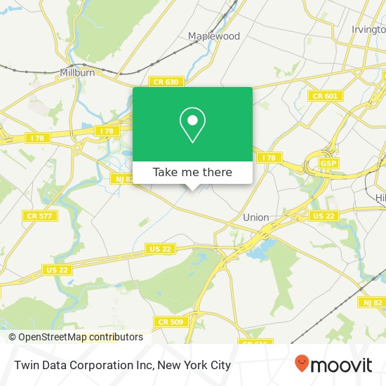 Twin Data Corporation Inc map